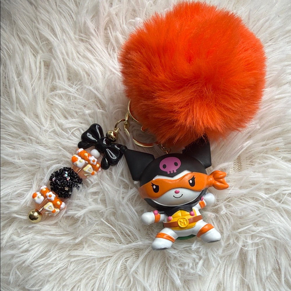 Custom Kuromi X TMNT Beaded Bag Charm